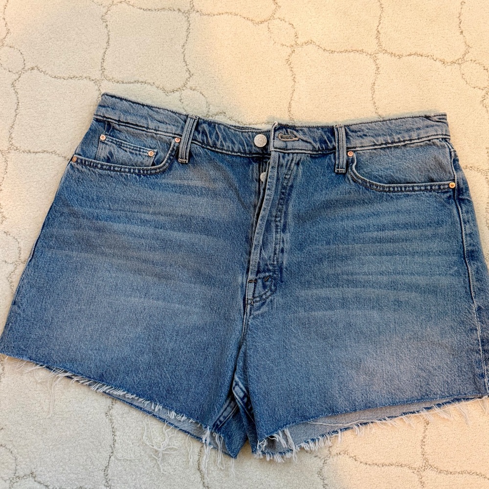Mother Superior High Rise Denim Cutoff Shorts Size 34